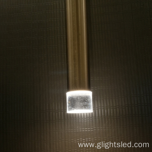 Glass copper big project chandelier pendant light